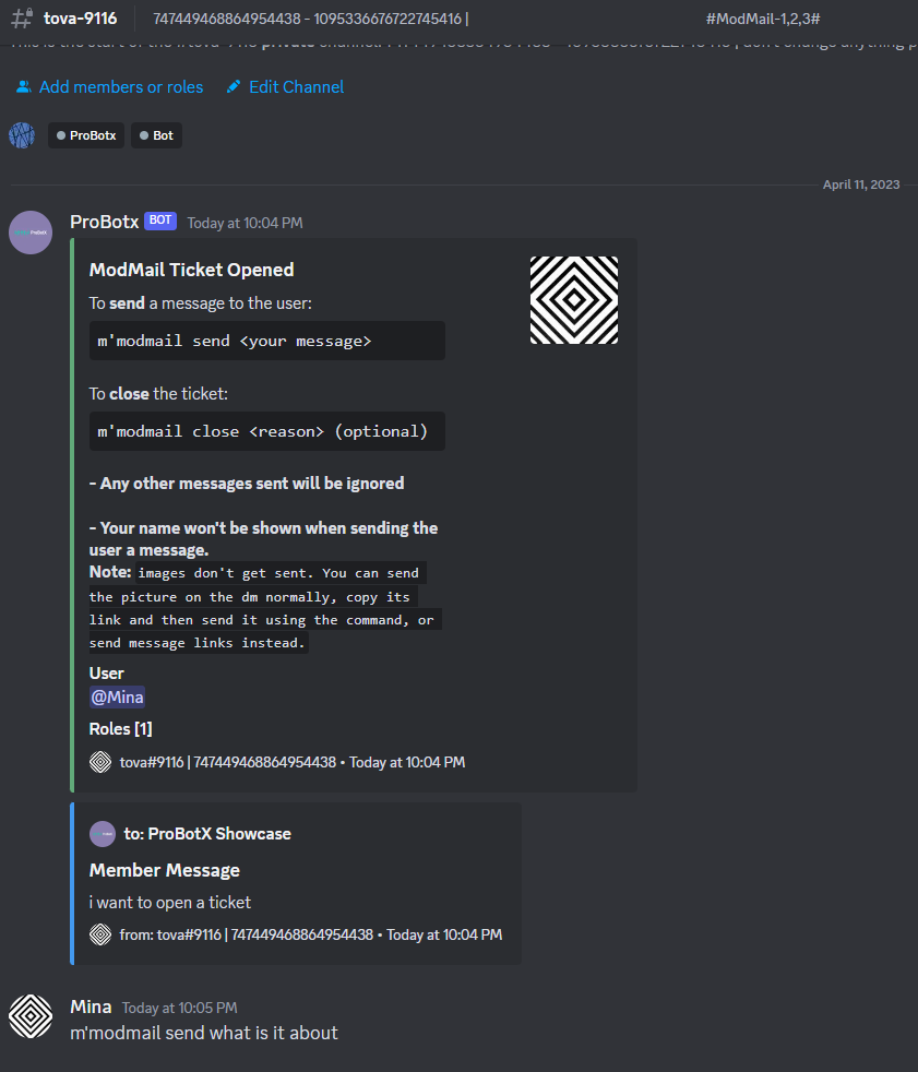 ProBotX ModMail bridge